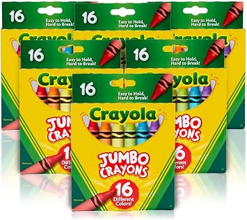 Crayola Jumbo Crayons, 16 Jumbo Crayons, Set of 6