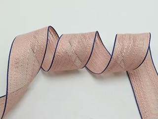 Cinta de Yute de arpillera sintética de 2 Metros con Borde de Yute, Lazo de Regalo de 38 mm, 2 Metros, Color Rosa