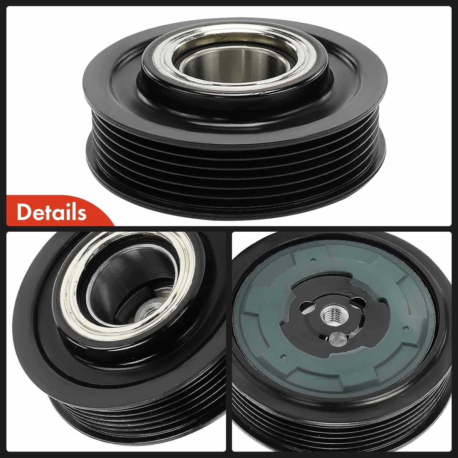 A-Premium Air Conditioner AC Compressor Clutch Kit Compatible with Audi A4 A4 Quattro 2005-2006/2008-2010, Q5 2013/2015, Q7 2013, A6 A6 Quattro 2006 & Porsche Macan 2018 2020