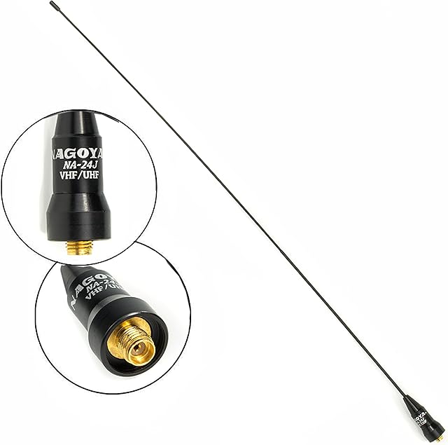 Authentic Genuine Nagoya NA-24J 16.2-Inch Ultra Whip VHF/UHF (144/430Mhz) Antenna SMA-Female for BTECH and BaoFeng Radios