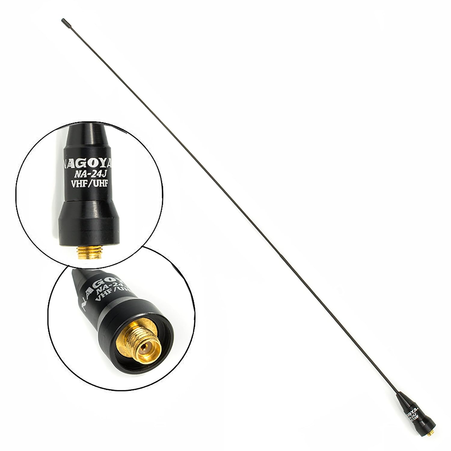 Authentic Genuine Nagoya NA-24J 16 2-Inch Ultra Whip VHF UHF 144 430Mhz Antenna SMA-Female for BTECH and BaoFeng