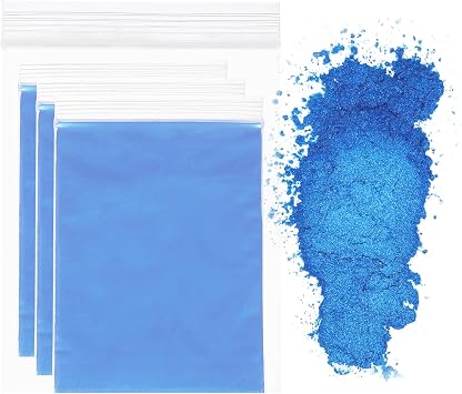 uxcell 15g/0.53oz Mica Powder, Natural Resin Epoxy 400 Mesh Pearlescent Color Pigment Powders for Casting Resin, Car Paint, Candle Making, DIY Nail Art and Crafts, Illusion Blue