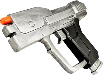 10.5 Foam Prop Replica Iconic Video Game Sidearm | Collectible Cosplay & Display Piece Silver