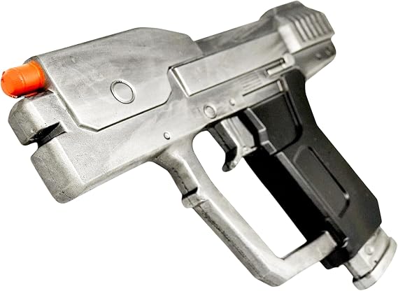 10.5 Foam Prop Replica Iconic Video Game Sidearm | Collectible Cosplay & Display Piece Silver