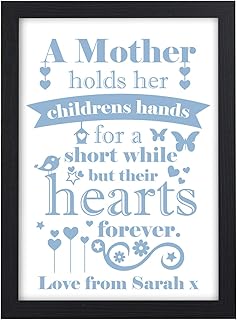 PERSONALISED Mothers Day Gifts Presents Keepsake Print Mum Mummy Nanny Granny - PERSONALISED with ANY NAME and ANY RECIPIENT - Black or White Framed A5, A4, A3 Prints