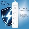 Regleta Inteligente LINKVOLT con Protector de Sobretensión WiFi, Compatible con Alexa y Google Home, Control por Voz, Extensor de Enchufes para Hogar y Oficina, 3 AC 15A 1875W 2.4GHz, Control por Voz 3