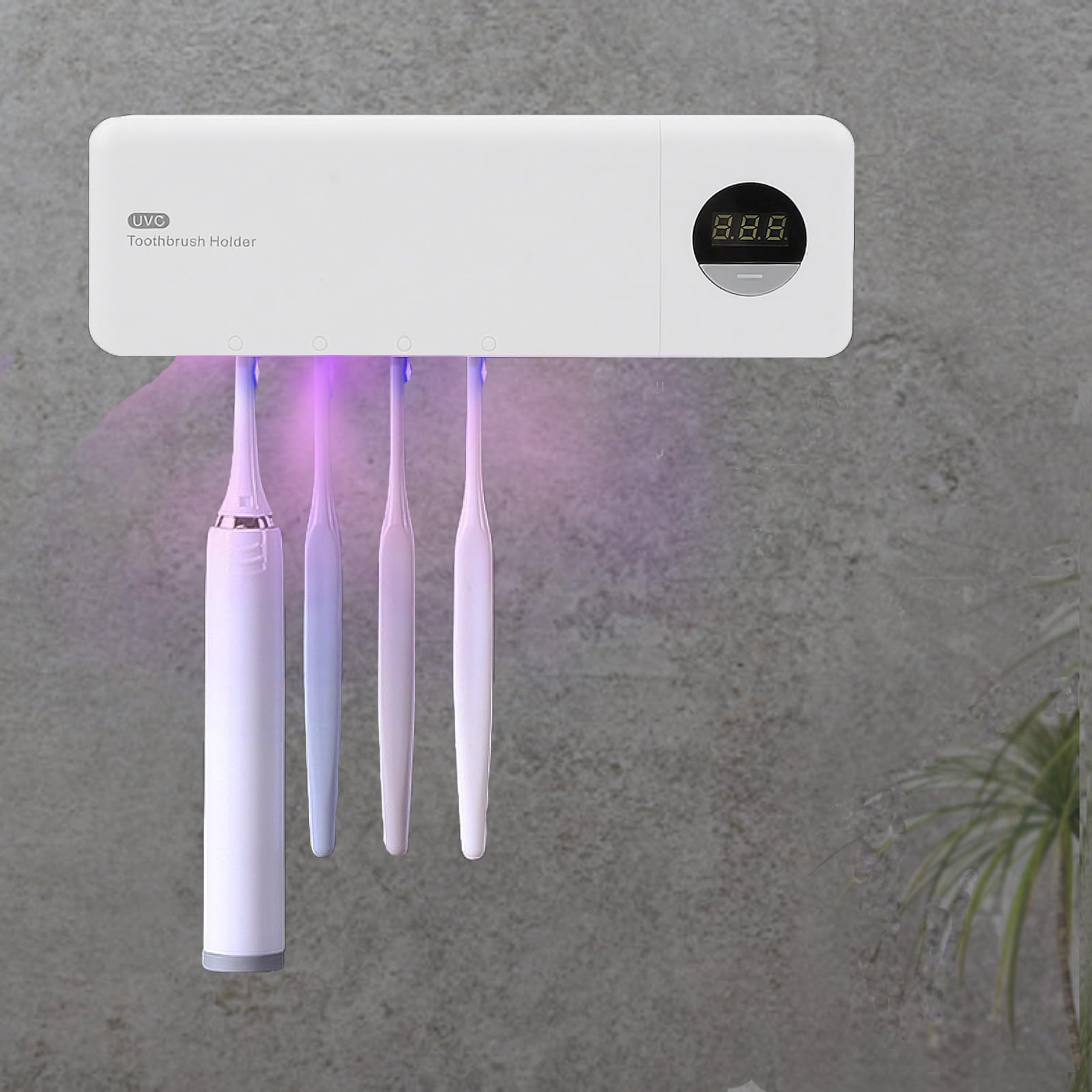CTing Porte-brosse à dents stérilisateur UV distributeur automatique de dentifrice, porte-brosses à dents stérilisé mural, organisateur de brosse à dents (Blanc CTing Porte-brosse à dents stérilisateur UV distributeur automatique de dentifrice, porte-brosses à dents stérilisé mural, organisateur de brosse à dents (Blanc