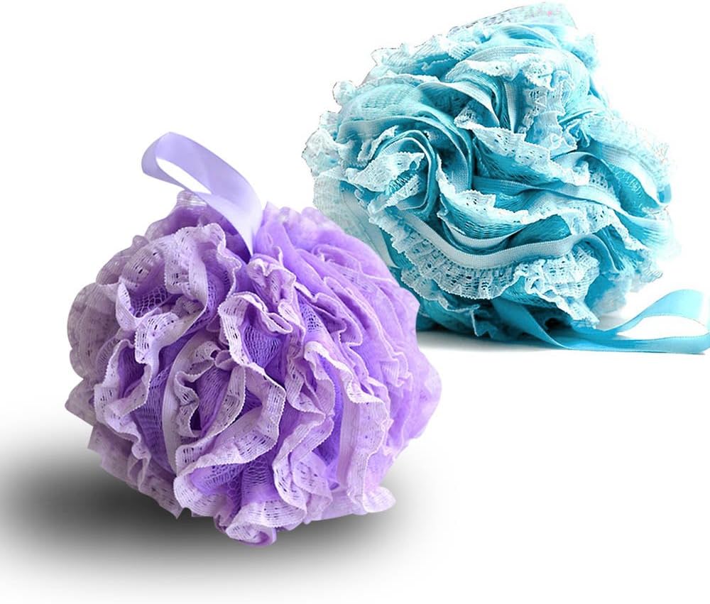 2Pack Bath Puff Soft Bath Lily ExtraDense Shower Ball Loofah Sponge