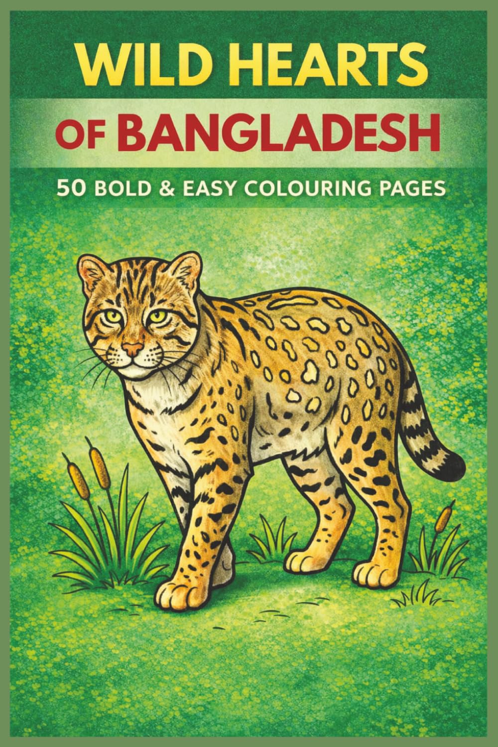WILD HEARTS OF BANGLADESH 50 BOLD & EASY COLOURING PAGES: A Gentle Colouring Journey For All Ages (Rohim's Colour Kaleidoscope)