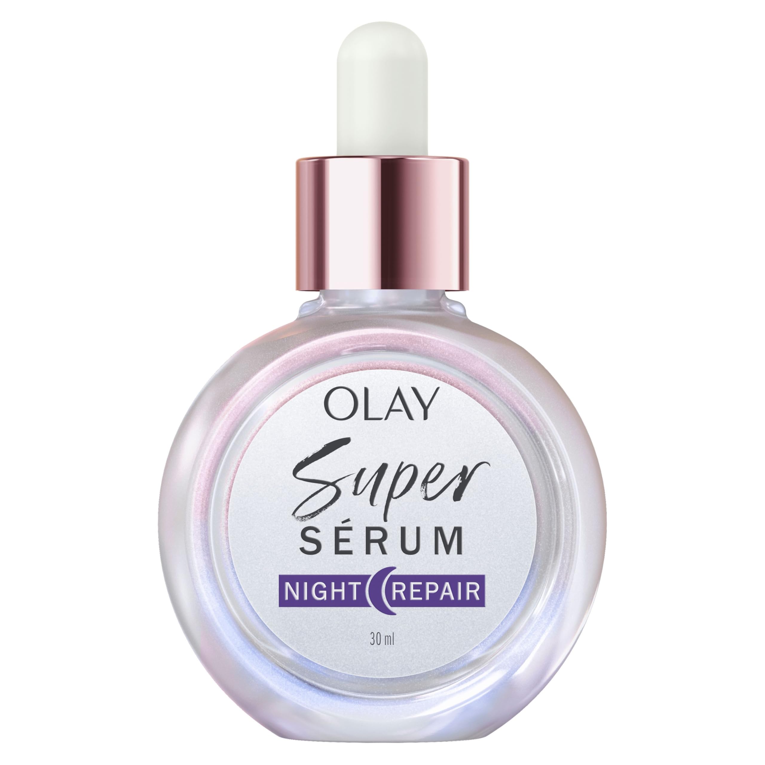 Olay Super Serum Night Repair, Hydrating Face Serum with Niacinamide, Peptide