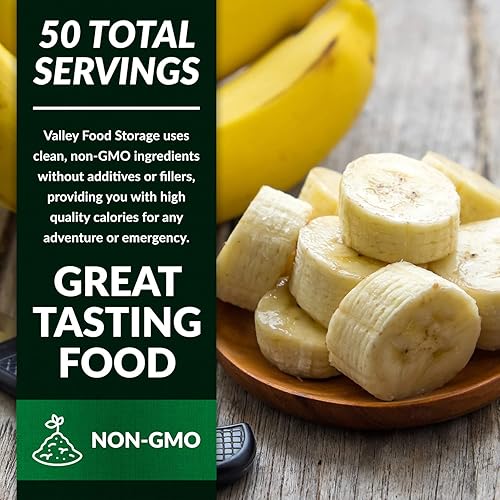 Miniatura 3 de Rebanadas de plátano liofilizadas 10 bolsas, 53 onzas  Suministro de alimentos de emergencia premium de 25 años de vida útil  Suministros de
