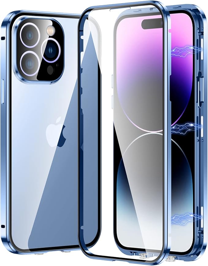 SOUYOYIHI Case for iPhone 14 Pro Glass Case with