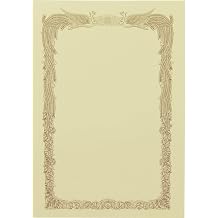 King Corporation 251203 A4 Certificate Paper for Laser Printers, Vertical Frame, 100 Sheets