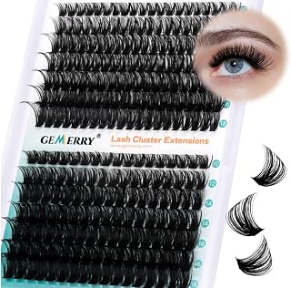GEMERRY False Eyelashes Eyelash Extension Cluster 60D+80D-0.07D-10-18mm | Volume Russian Eyelashes DIY Home 0.07mm D Curl 10-18 Mix Volume Silk Eyelashes Grafting Cluster Clear