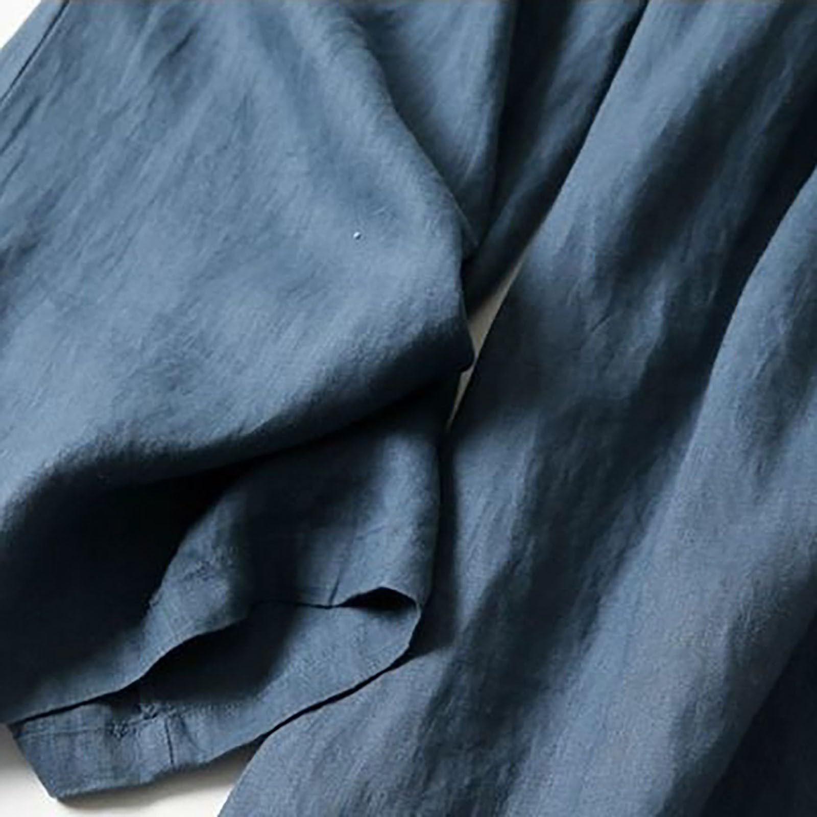 Palazzo Culotte Pantalon pour femme, jupe-short évasée en lin, taille haute, infroissable, pour voyage et centres de villégiature