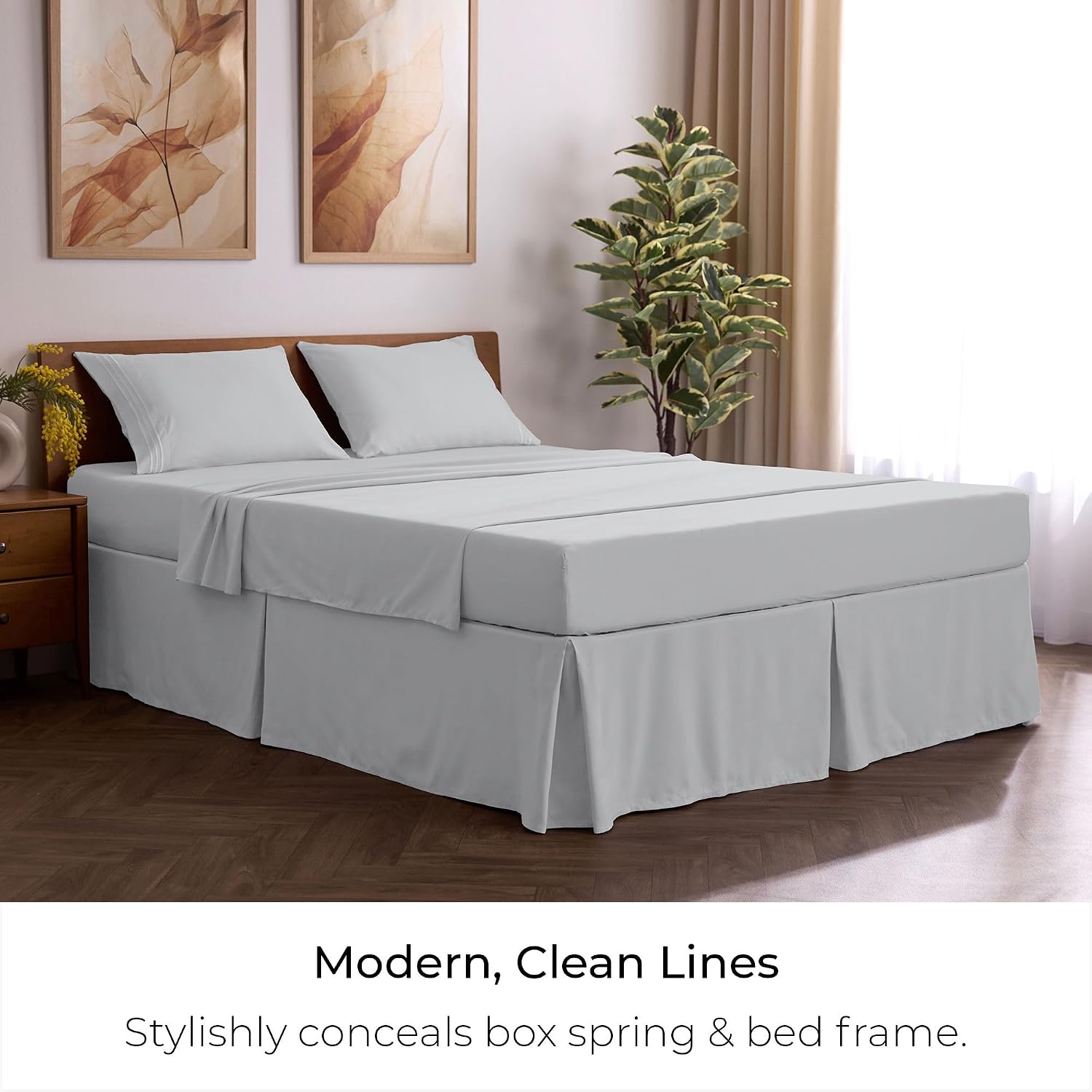 Mellanni Bed Skirt Queen Size - Tailored Drop Bed Skirting image 5