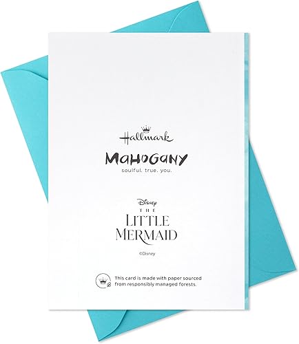 Miniatura 6 de Hallmark Surtido de tarjetas de la Sirenita de Disney de caoba (12 tarjetas en blanco con sobres)