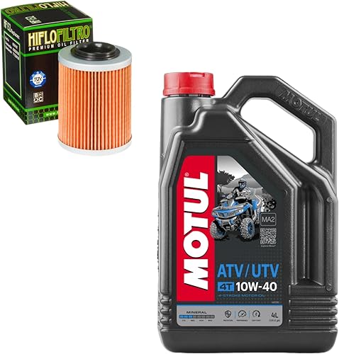 RAD Powersports Oil Change Kit For Can-Am 2014 Outlander Max 650 IRS Mineral 5W-40