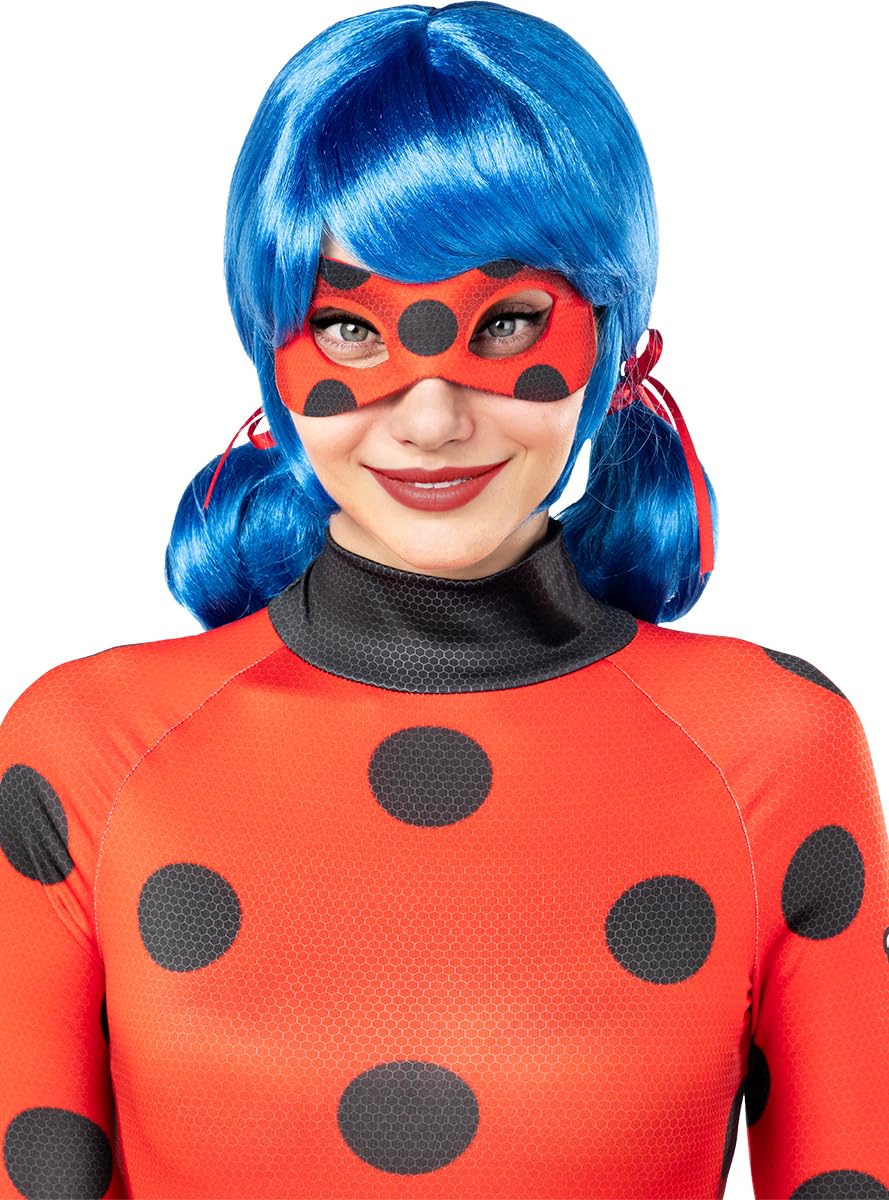Perruque Ladybug rouge à couettes pour adulte accessoire Miraculous Funidelia