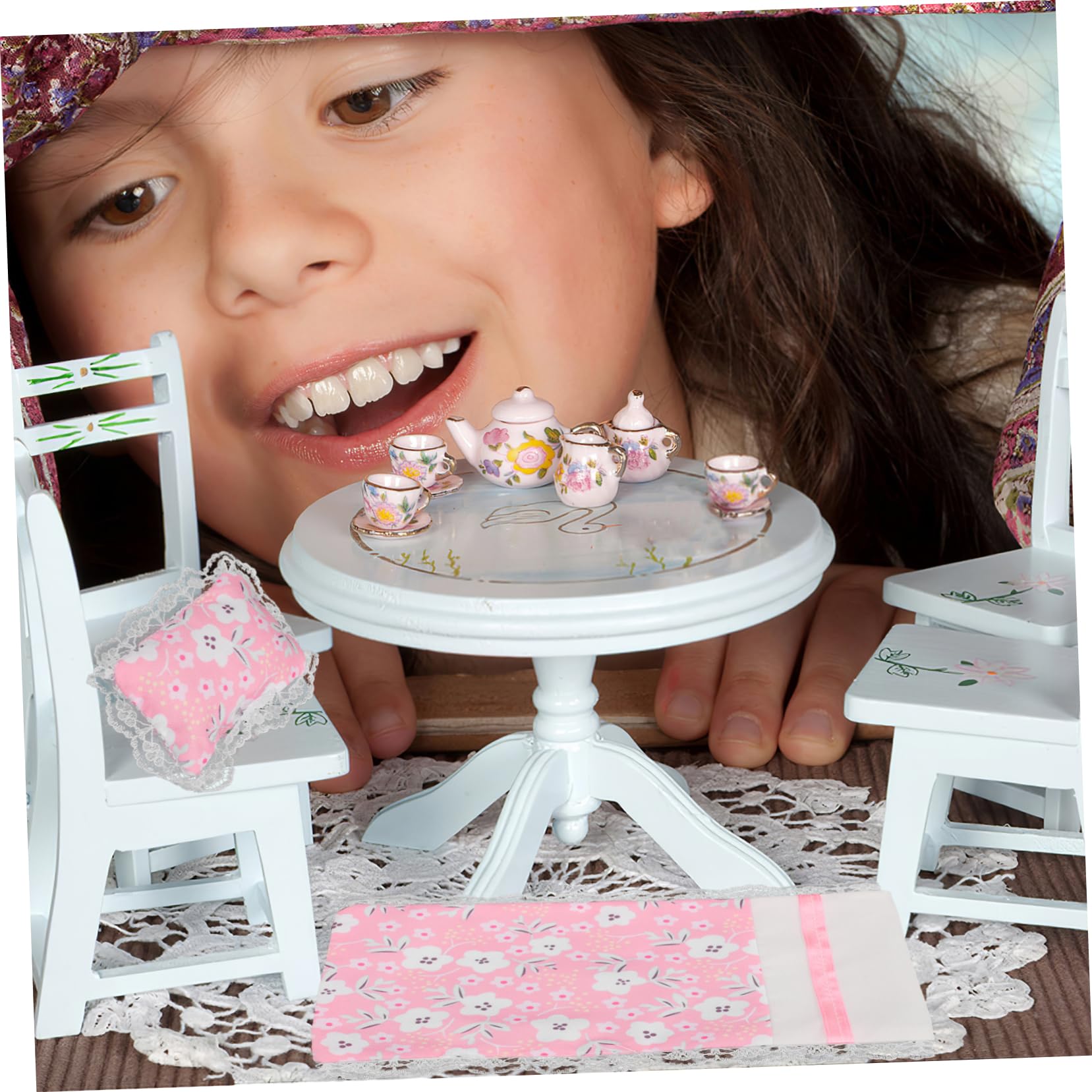TOYANDONA Doll House Bedding Kit Miniature Bed Sheet and Pillow Set 3 Pieces Miniature Bedroom Accessories for Dollhouse Layout Decoration - Image 3