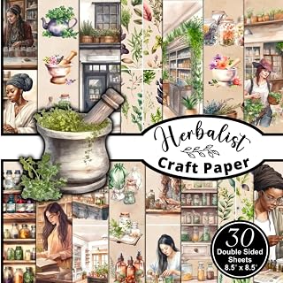 Herbalist Craft Paper: Decorative Scrapbook and Craft Paper. 8.5 x 8.5 inches, 15 styles, 30 double-sided sheets.