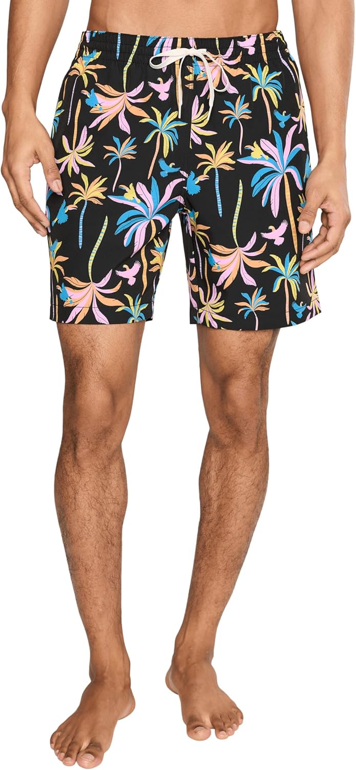 Chubbies Mens The Black Light Nights 7" (Classic Lined Swim Trunks)