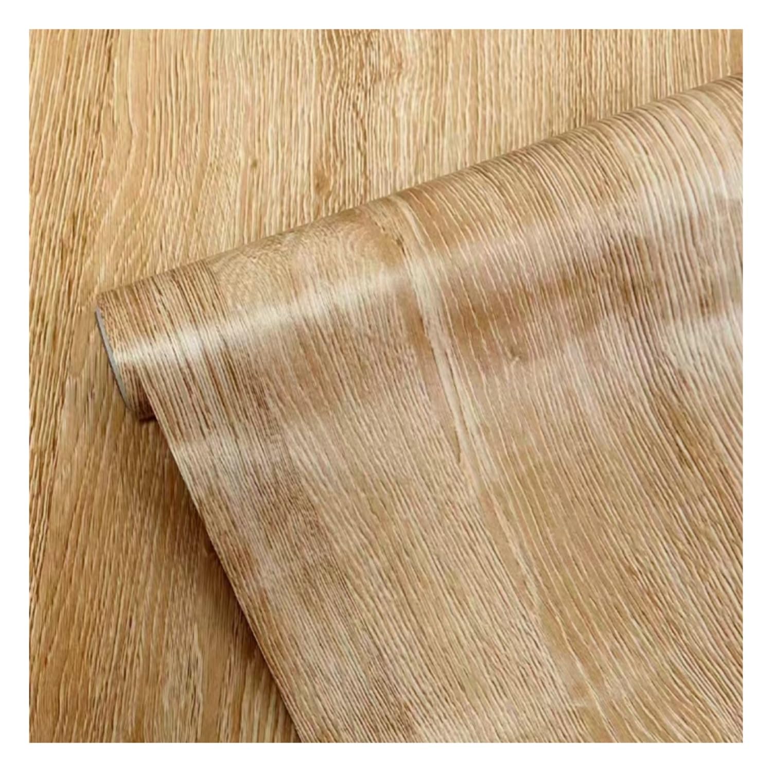 Lxlambentive Wood Self Adhesive Wallpaper, Vinyl Wrap, Furniture Stickers, Waterproof PVC Peel & Stick, 40-120cm Width, 6 Wood Grain for Cabinets Doors Wardrobes Tables(E,0.8 * 3m)