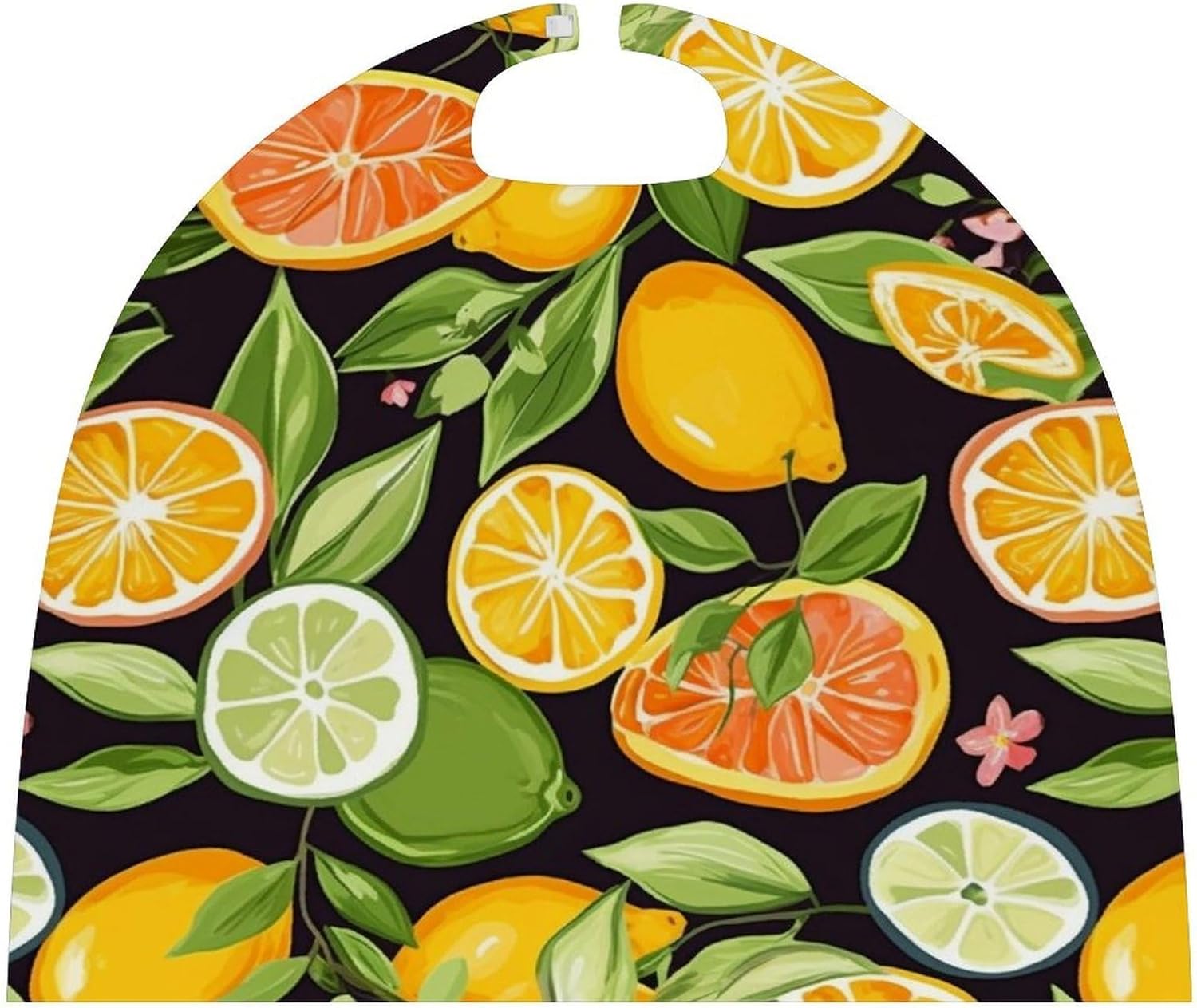 Renaissance Cape Halloween Costume for Men Women Citrus Fruit Pattern Vintage Capelet for Cosplay Parties