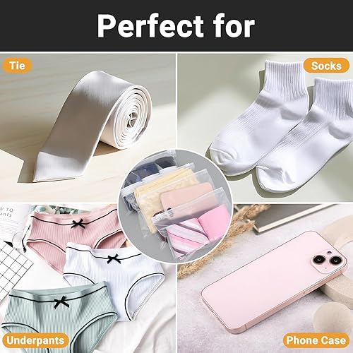 Miniatura 5 de Bolsas de embalaje transparentes, pequeñas bolsas de plástico transparente con cremallera para pantalones, corbatas, almacenamiento de calcetines, 8
