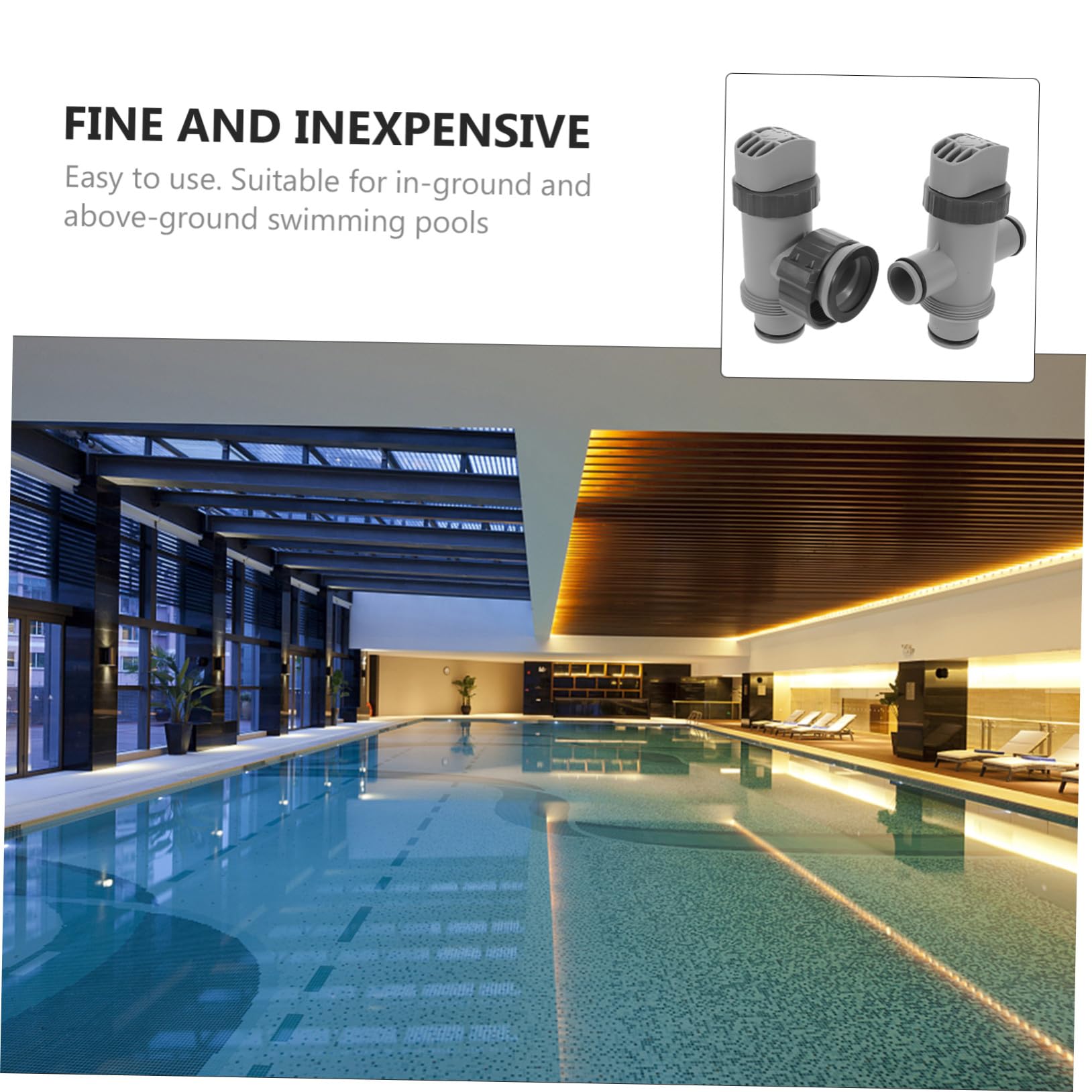 Kisangel Válvula de Émbolo para Manguera de Piscina Kit de Repuesto para Sistema de Bomba Válvula Desviadora para Control de Agua Fácil Instalación y Mantenimiento para Piscinas Elevadas