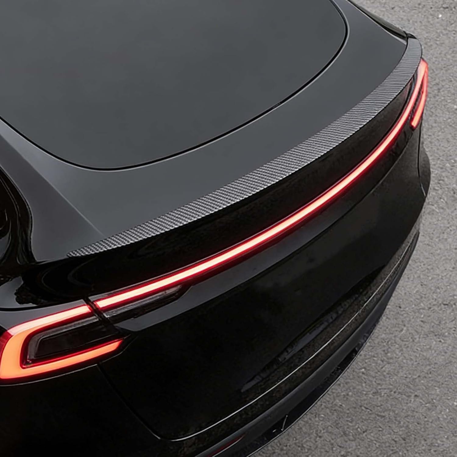 2025 2026 Tesla Model Y Juniper Rear Spoiler Wing, Rear Trunk Lip Spoiler Sporty Appearance (Matte Carbon Fiber)