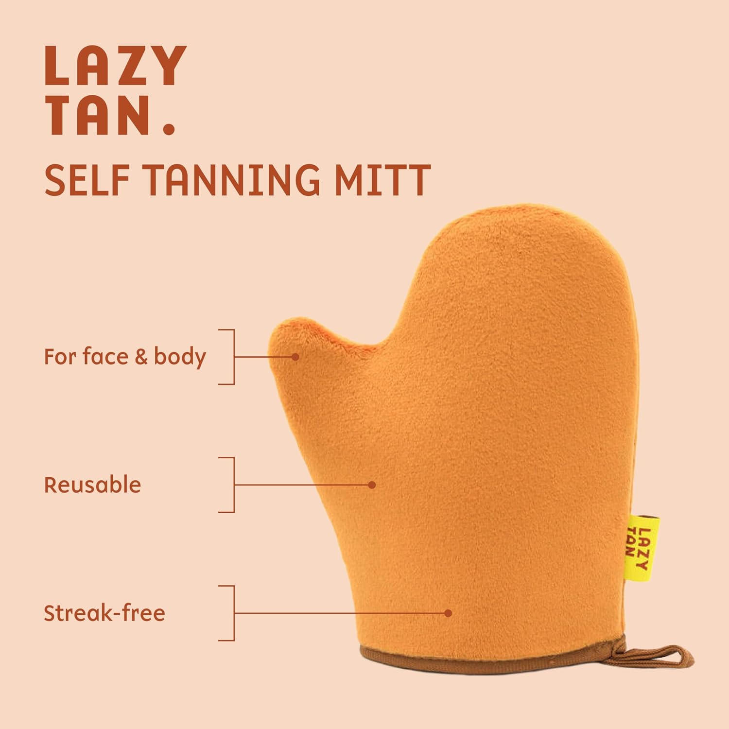 Self Tanning Mitt Applicator, Reusable and Washable Tanning Glove for Streak-Free Tan, Natural and Even Glow for Face, Body, and Legs - Image 2