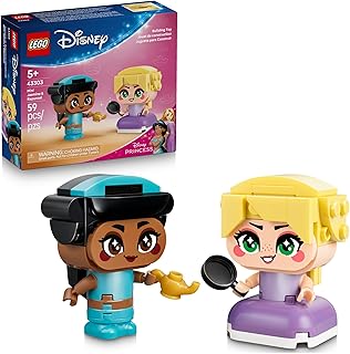 LEGO Disney Princess Mini Jasmine & Rapunzel Building Toy - Princess Toys for Girls & Boys, Ages 5+ - Disney Gifts for Kids - 43303