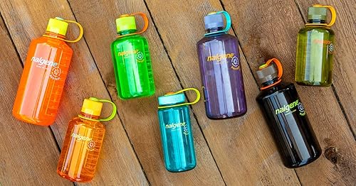 Miniatura 5 de Nalgene Sustain Tritan - Botella de agua sin BPA hecha con material derivado del 50% de residuos plásticos, 32 onzas, boca estrecha, berenjena