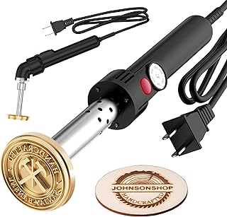 Electric Branding Iron for Wood - Custom Adjustable Temperature Metal Stamp for Woodworking, DIY Projects & Crafts, Personalized Wood Burning Branding Tool