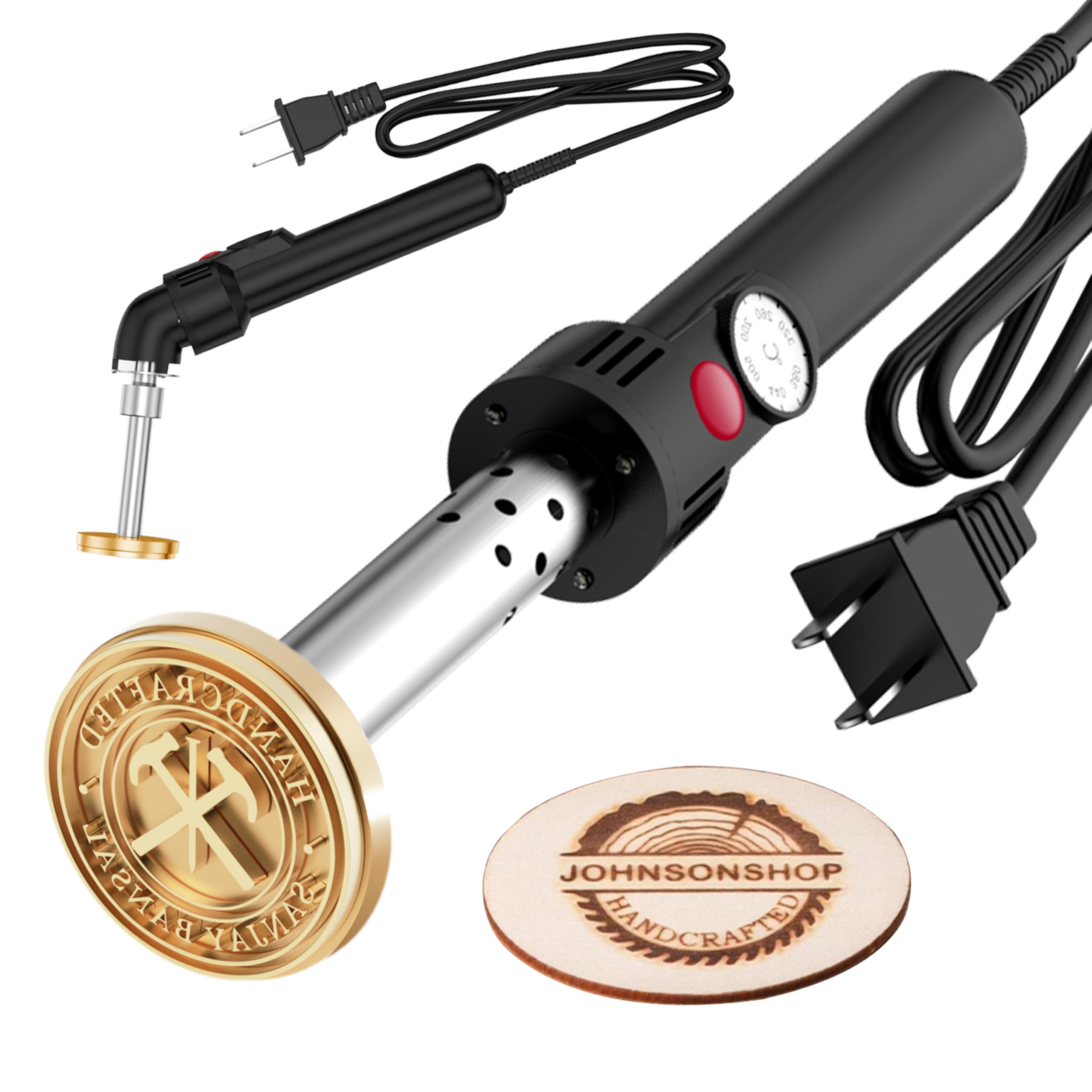 Marcador eléctrico para madera, sello de metal personalizado con temperatura ajustable para proyectos de carpintería, manualidades y bricolaje, herramienta personalizada para quemar madera.