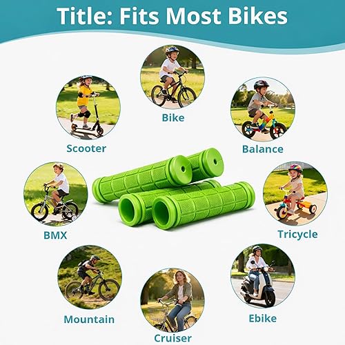 Miniatura 4 de 4 empuñaduras de mango de bicicleta, empuñaduras de goma antideslizantes para manillar de bicicleta, empuñaduras de repuesto especializadas