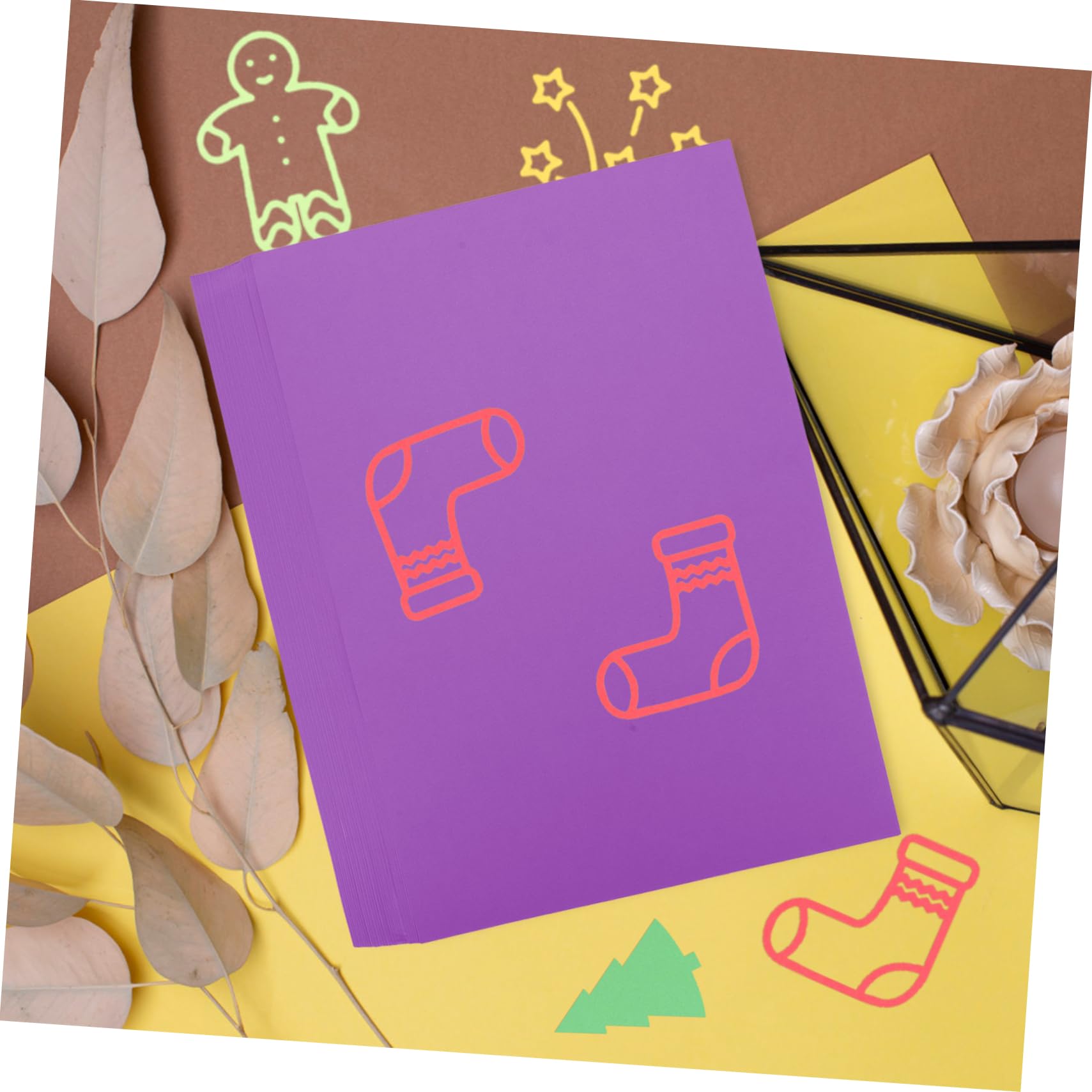 Lot de 50 Feuilles de Papier Cartonné pour Dessin et Peinture, Surface Lisse, Facile à Écrire, pour Garçon et Filles et Cartes Créatives