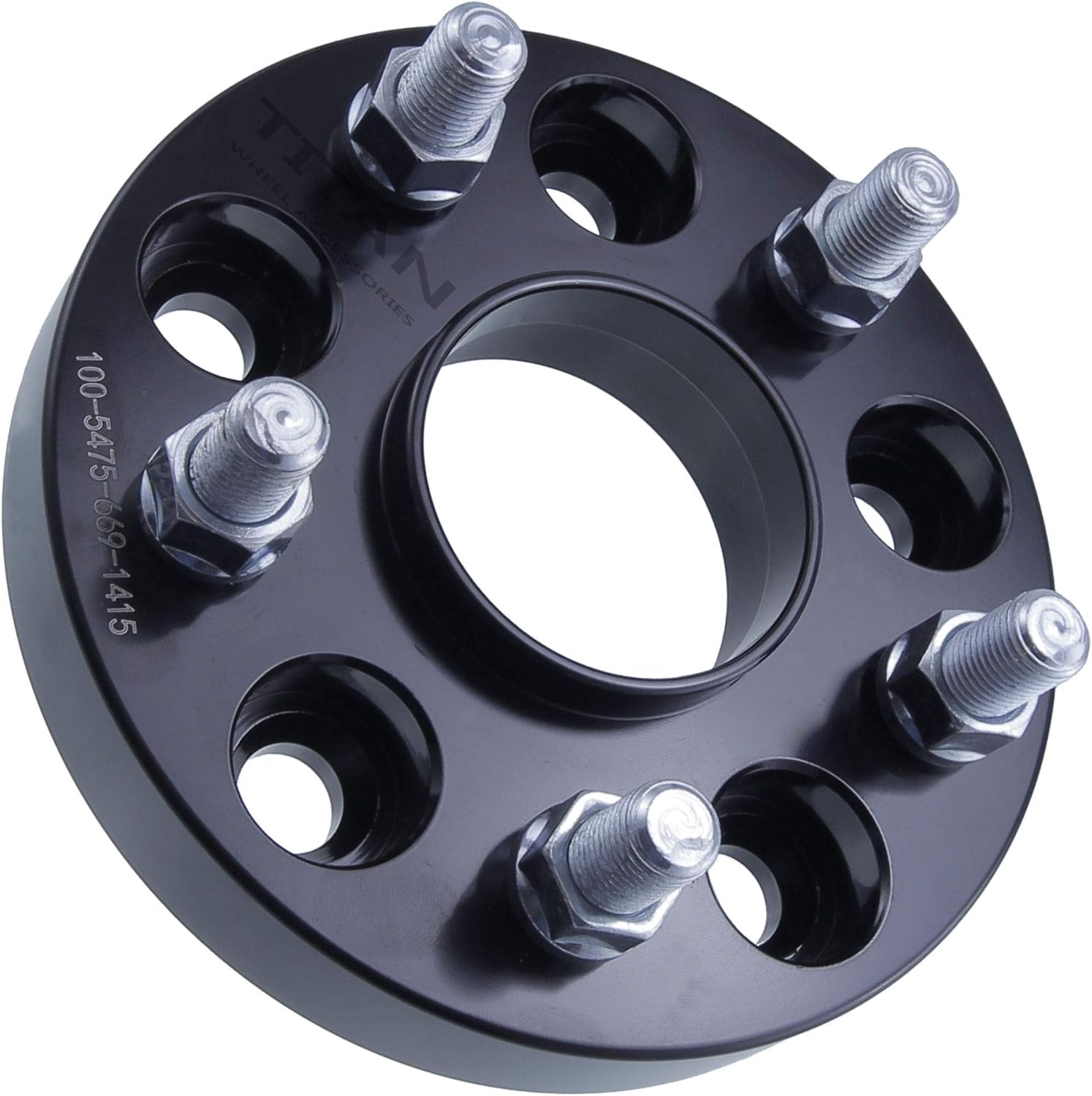 1" 5x4.75 Hubcentric Wheel Spacers - Fits Chevy Camaro LS LT SS 1LE Z28-1 Inch (25mm), 5x120, 66.9mm Hub, 14x1.5 Studs - Pair of 2 - Black