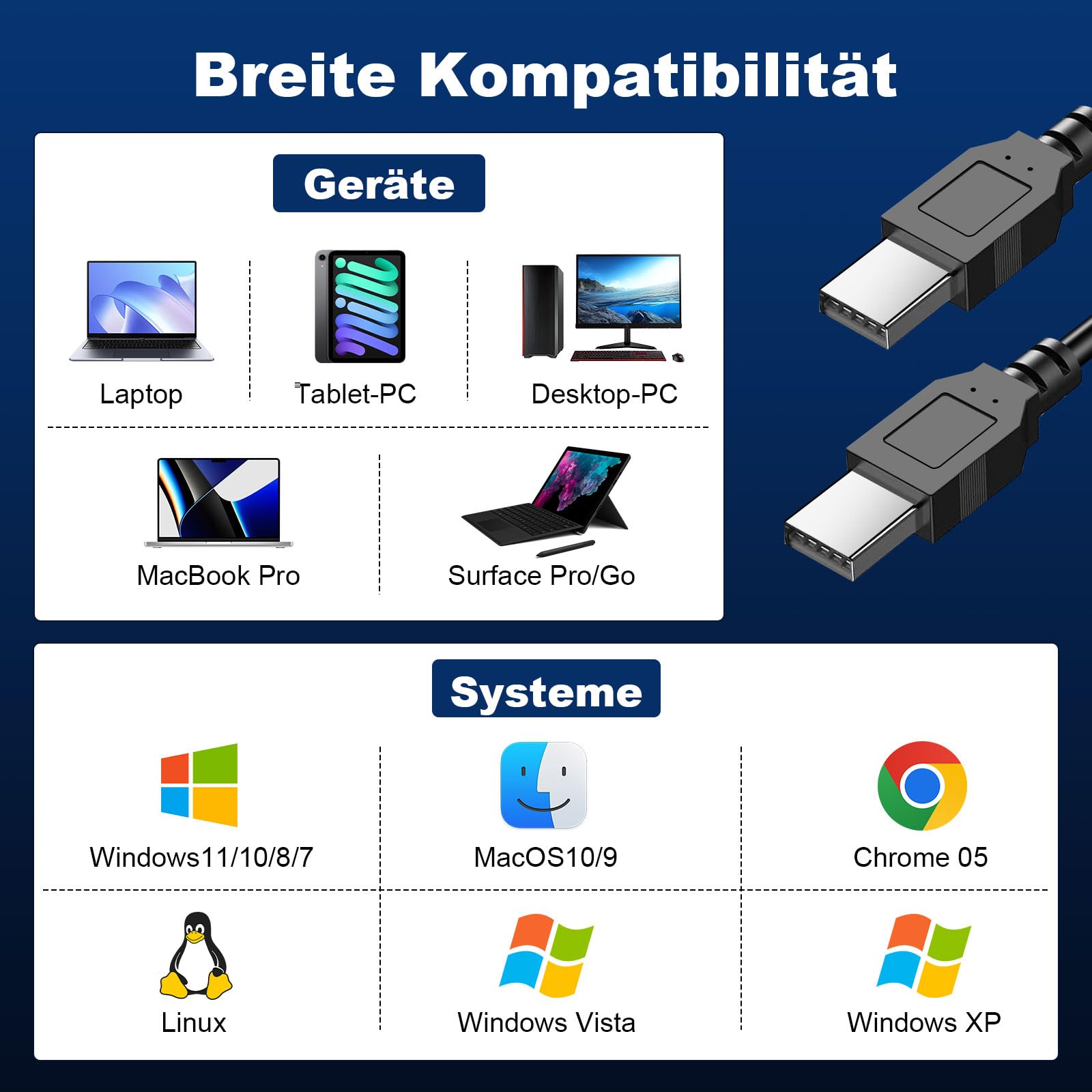 ADATTATORE IDE/SATA a USB 3.0 per HDD 2,5/3,5 pollici su Windows 11/10/8/7/XP/Vista, Mac OS, Linux con cavo SATA e USB, alimentatore 2A