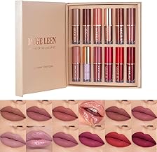 12 Pcs Matte Liquid Lipstick Set, Long Lasting Waterproof Lip Gloss, Non-Sticky, Red Lip Makeup Set - Gift for Women