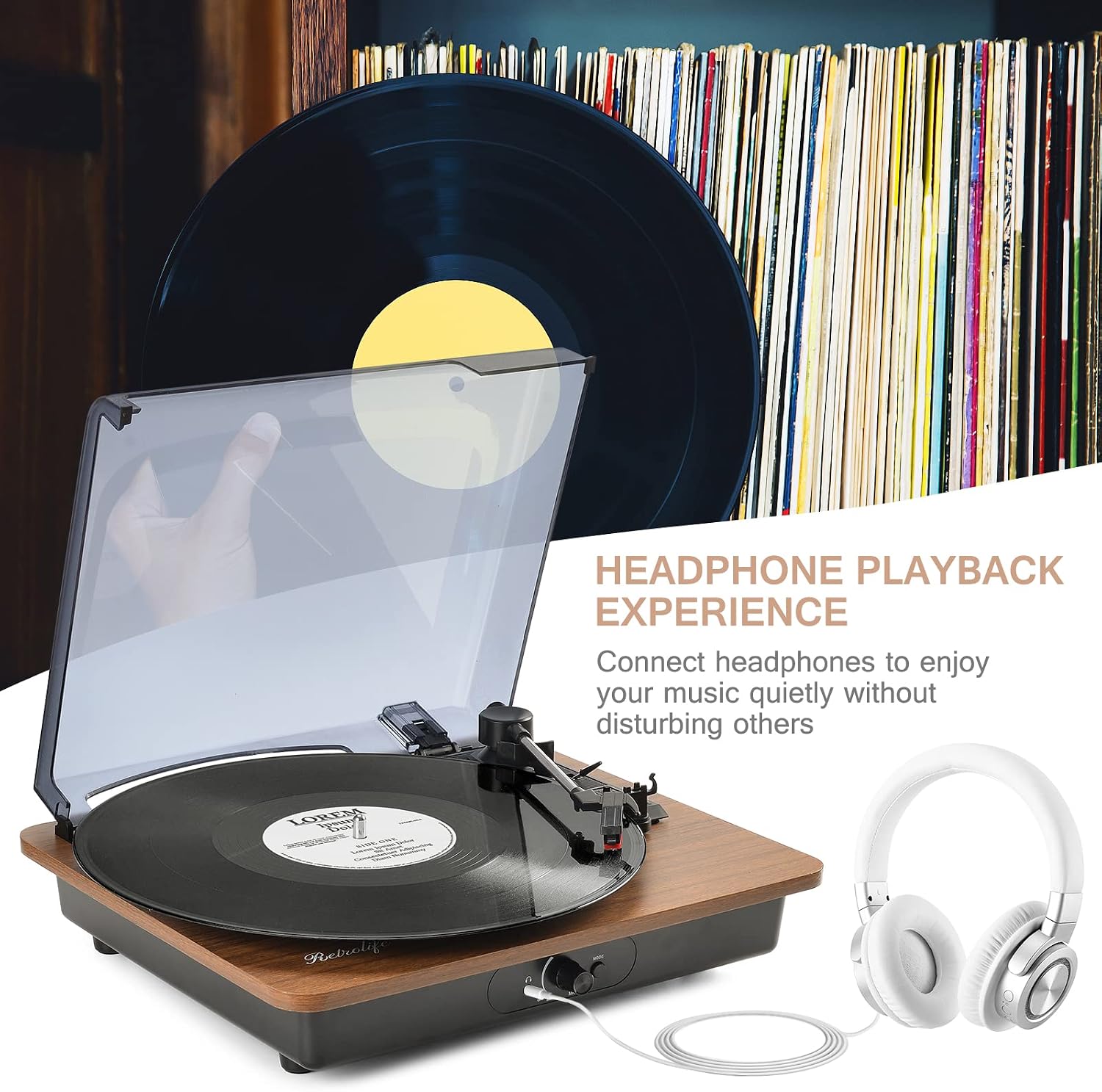 Vinyl Record Player Bluetooth Turntable 
