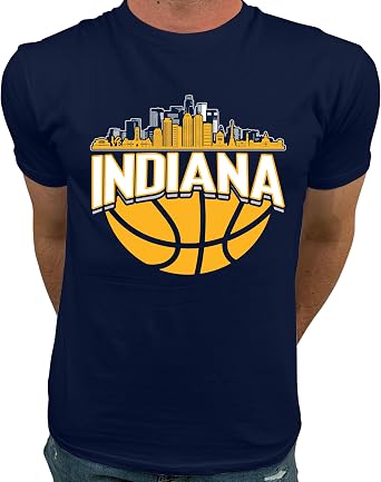 Market Trendz Indiana Basketball T-Shirt Unisex Graphic Tee with City Skyline Design