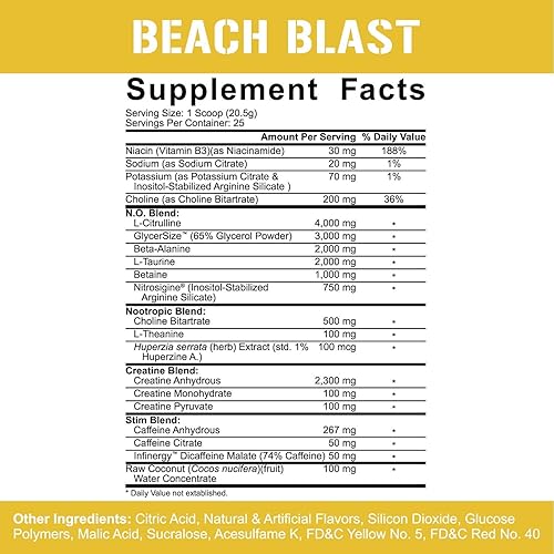 Miniatura 2 de 5% Nutrition Rich Piana Kill It Reloaded High Stim Pre-Entrenamiento  Ultra energía, enfoque, bombas, potencia y resistencia  Citrulina, tamaño