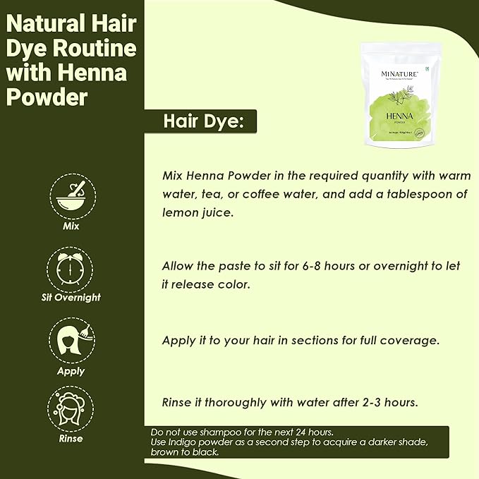 Polvo de Henna Pura Mi Nature 454g - Tinte Natural para Cabello miniatura 5
