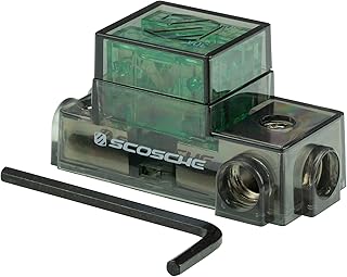 SCOSCHE PDM482A Maxi Fuse Distribution Block with Single 4 Gauge Input and Dual 8 Gauge Output