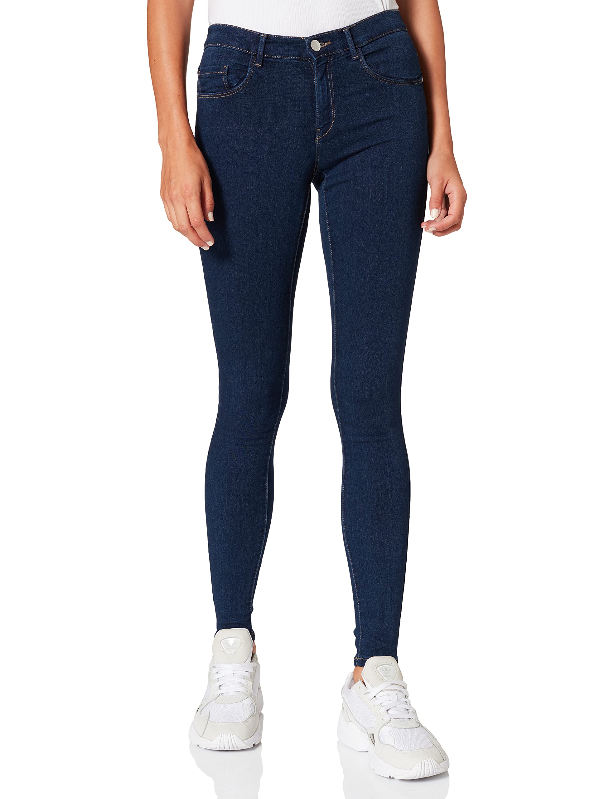 Only ONLRAIN Life Reg Skinny DNM Noos, Pantaloni Eleganti da Uomo Donna, Dark Blue DenimDetail:PIM550, L/32
