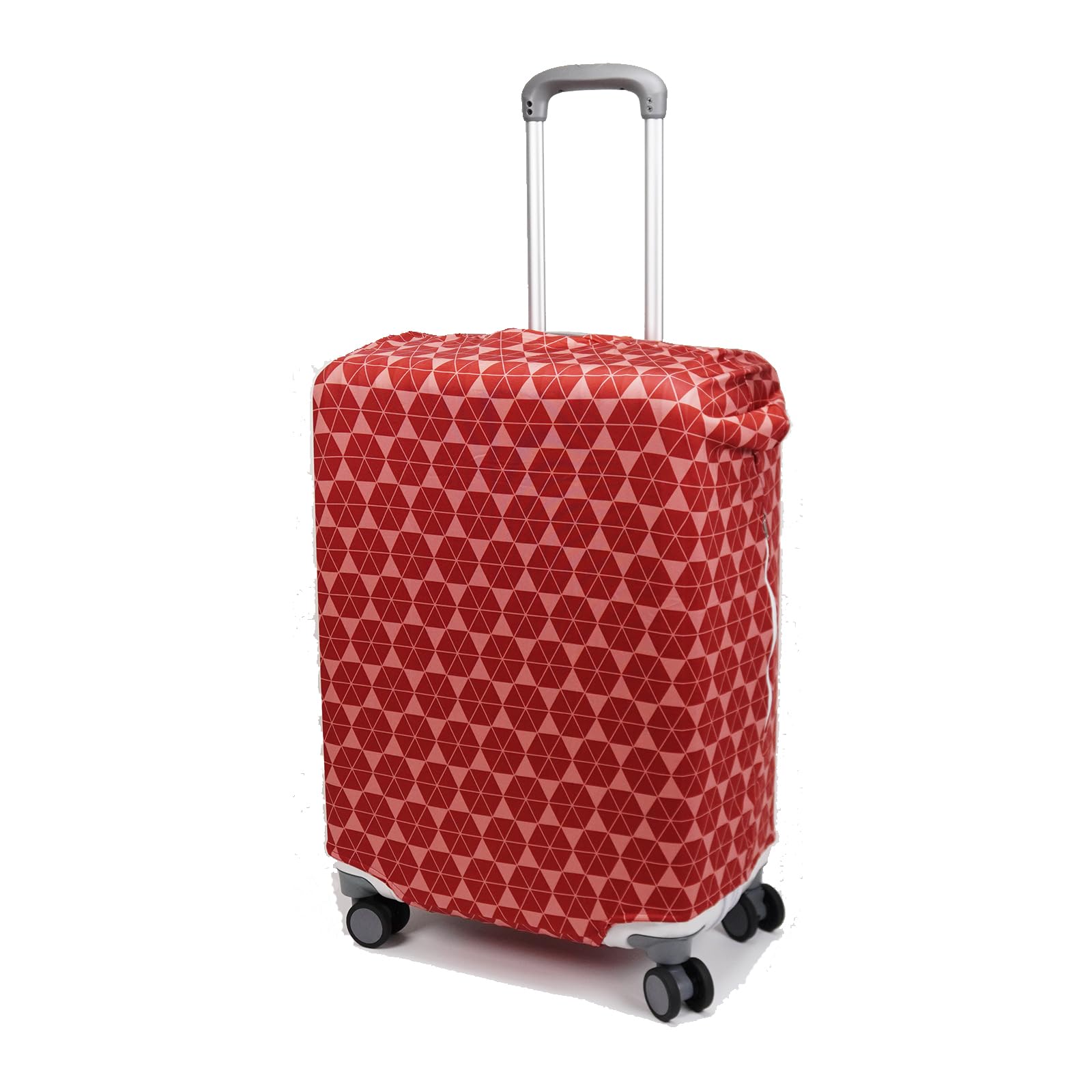 [エース] スーツケースカバー マッフル Mサイズ ポケッタブル 64cm 62842 10 レッド(幾何学)