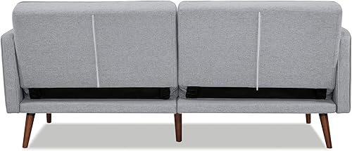 Miniatura 6 de Artdeco Home - Sofá cama convertible con 3 niveles de ajuste, 76 pulgadas de ancho, estilo de mediados de siglo, suave, 100% poliéster, sofá cama