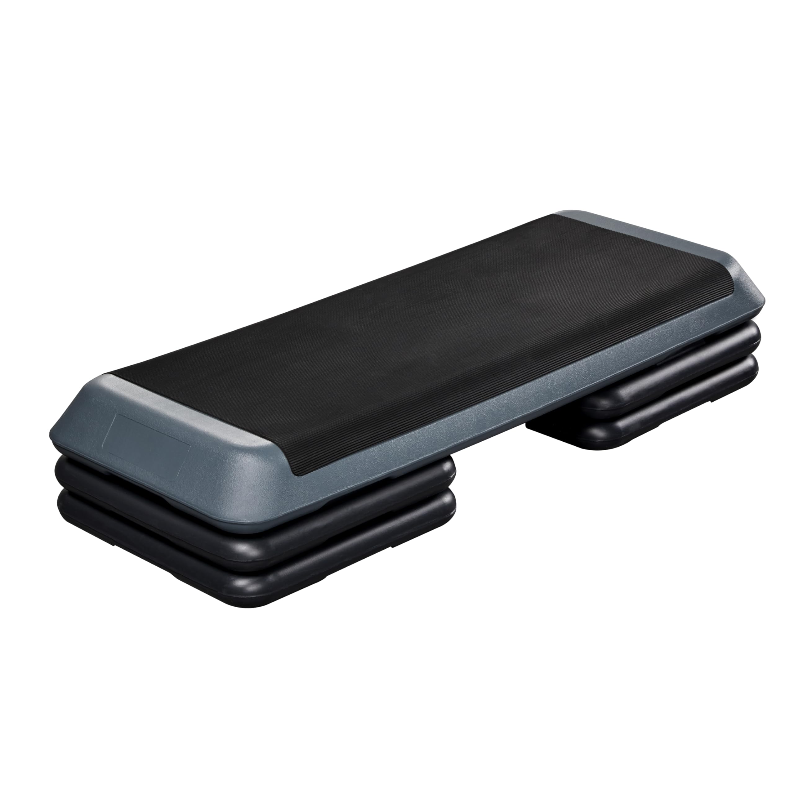 Step da Aerobica Piattaforma Step con 3 Altezze Regolabili Stepper per Fitness per Allenamento Domestico Palestra Ufficio 109,5 x 42 cm Grigio